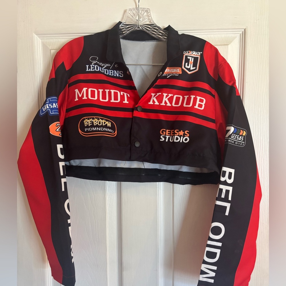 Red and Black Graphic Jacket